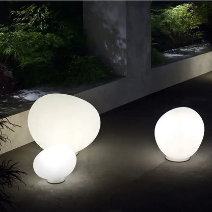 Minimalist white goose egg led floor lamp bedroom decor