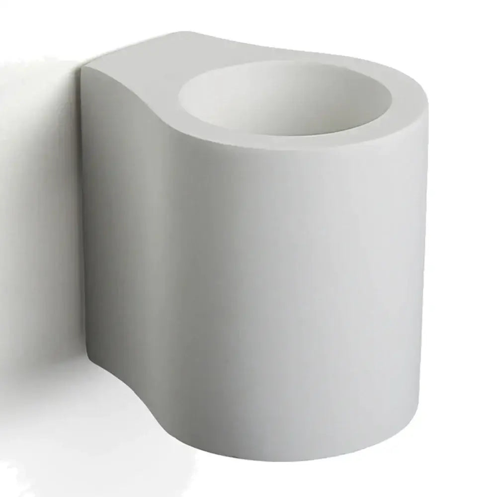Minimalist white & gray gypsum wall lamp for living room diffused light