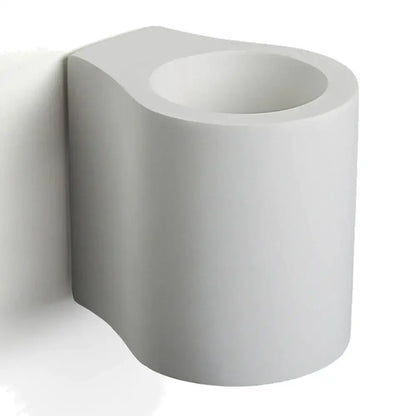 Minimalist white & gray gypsum wall lamp for living room diffused light