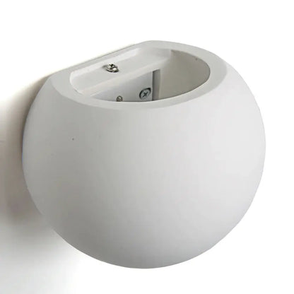 Minimalist white & gray gypsum wall lamp for living room diffused light