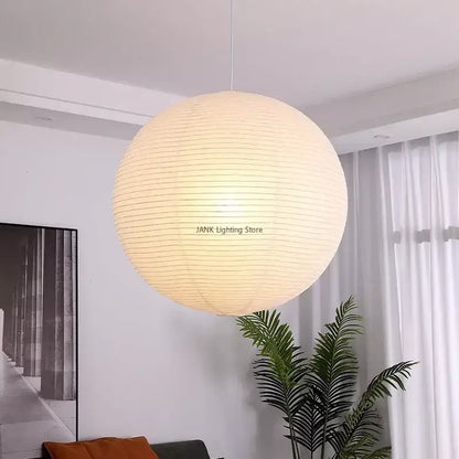 Minimalist white handwoven art pendant lamp living room light