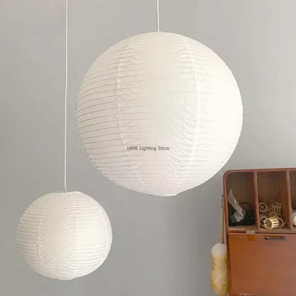 Minimalist white handwoven art pendant lamp living room light