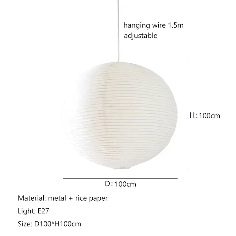 Minimalist white handwoven art pendant lamp living room light