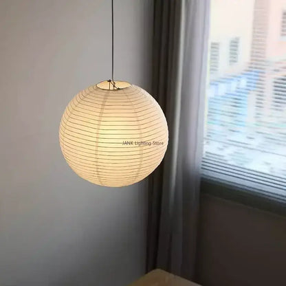 Minimalist white handwoven art pendant lamp living room light