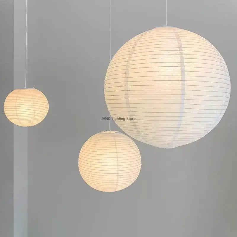 Minimalist white handwoven art pendant lamp living room light