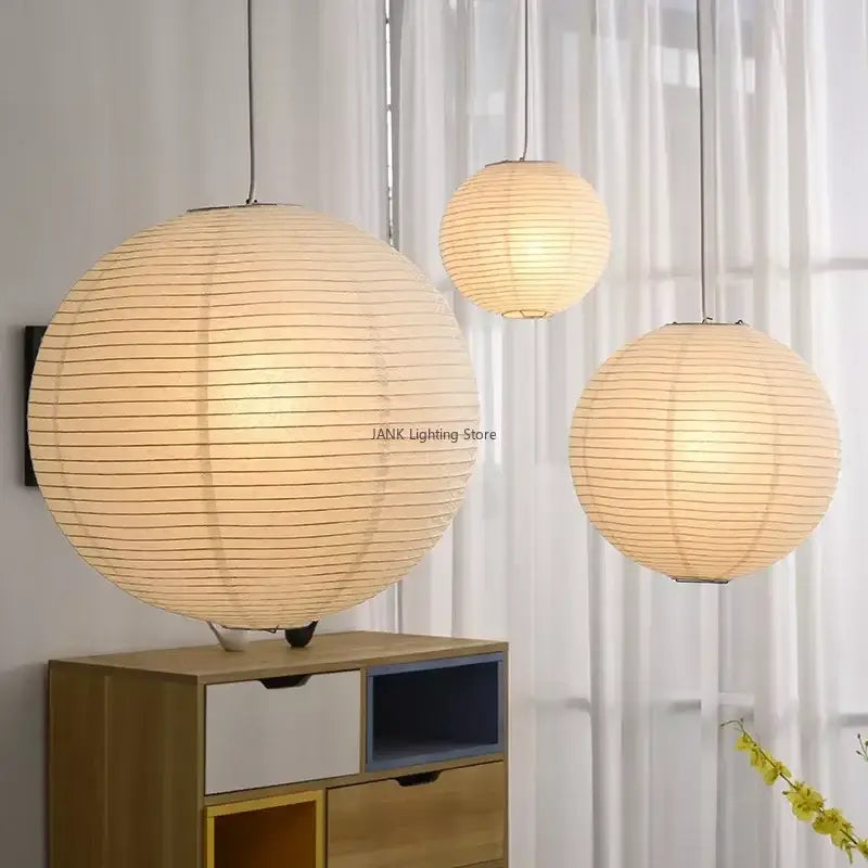 Minimalist white handwoven art pendant lamp living room light