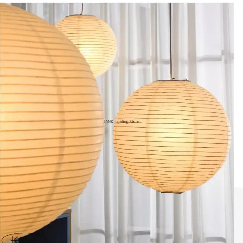 Minimalist white handwoven art pendant lamp living room light