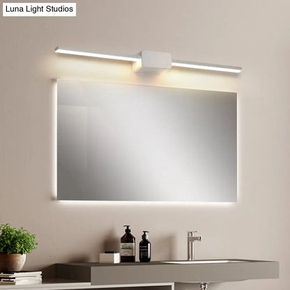 DecorBites™ Minimalist White Iron Wall Sconce - LED Vanity Light in Warm/White - 16/ 23.5/ 31.5 Inches Long
