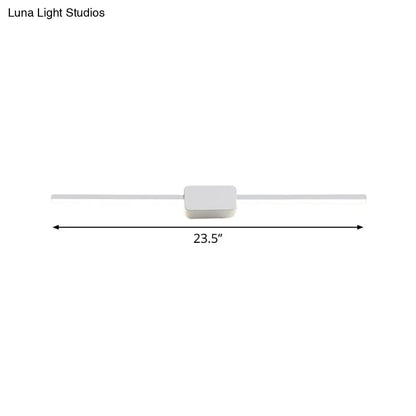 DecorBites™ Minimalist White Iron Wall Sconce - LED Vanity Light in Warm/White - 16/ 23.5/ 31.5 Inches Long