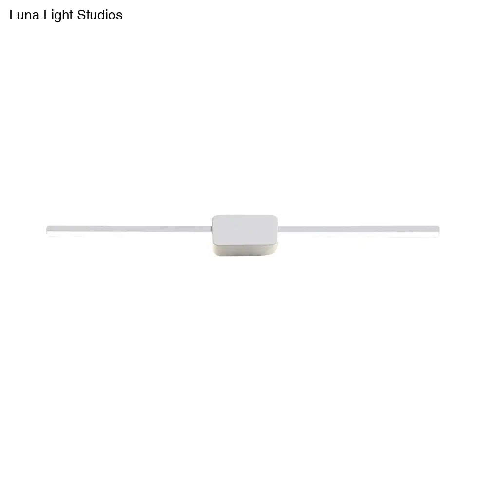DecorBites™ Minimalist White Iron Wall Sconce - LED Vanity Light in Warm/White - 16/ 23.5/ 31.5 Inches Long