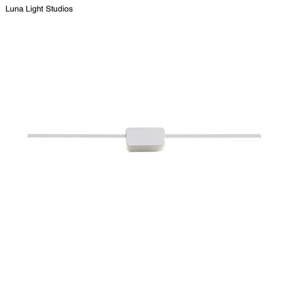 DecorBites™ Minimalist White Iron Wall Sconce - LED Vanity Light in Warm/White - 16/ 23.5/ 31.5 Inches Long