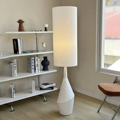 Minimalist white led floor lamp living room sculpted base