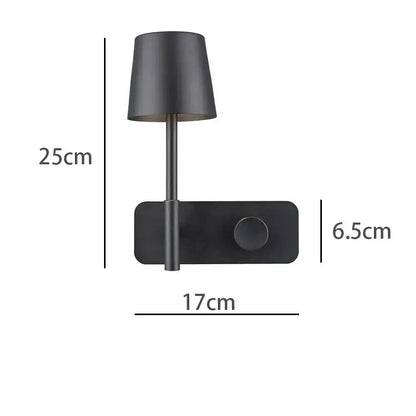 Minimalist white led usb wall lamp bedroom night light