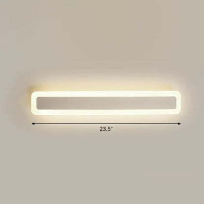 Minimalist white led vanity light bathroom wall sconce