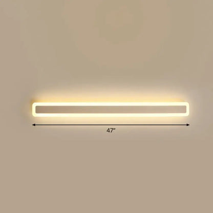 Minimalist white led vanity light bathroom wall sconce