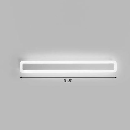 Minimalist white led vanity light bathroom wall sconce