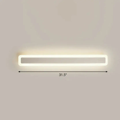 Minimalist white led vanity light bathroom wall sconce