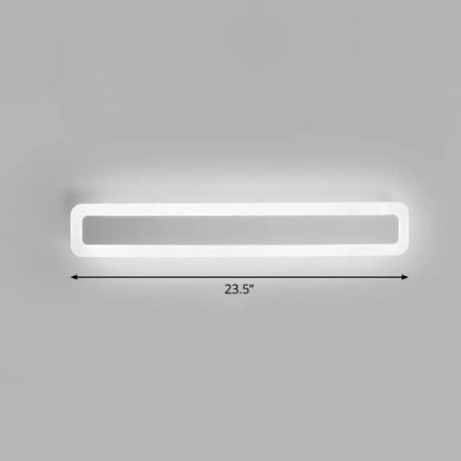 Minimalist white led vanity light bathroom wall sconce