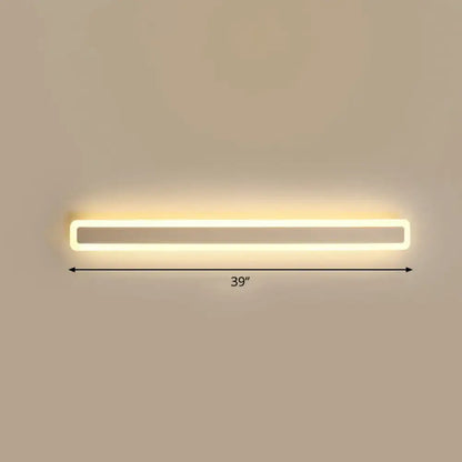 Minimalist white led vanity light bathroom wall sconce