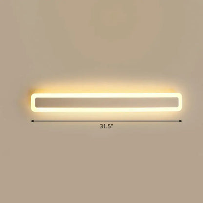 Minimalist white led vanity light bathroom wall sconce