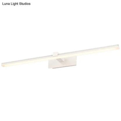 Minimalist white led wall mount light fixture bathroom vanity lighting