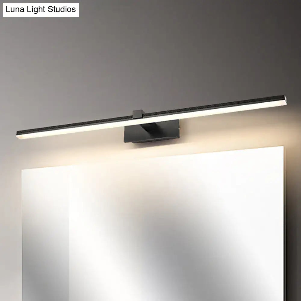 Minimalist white led wall mount light fixture bathroom vanity lighting