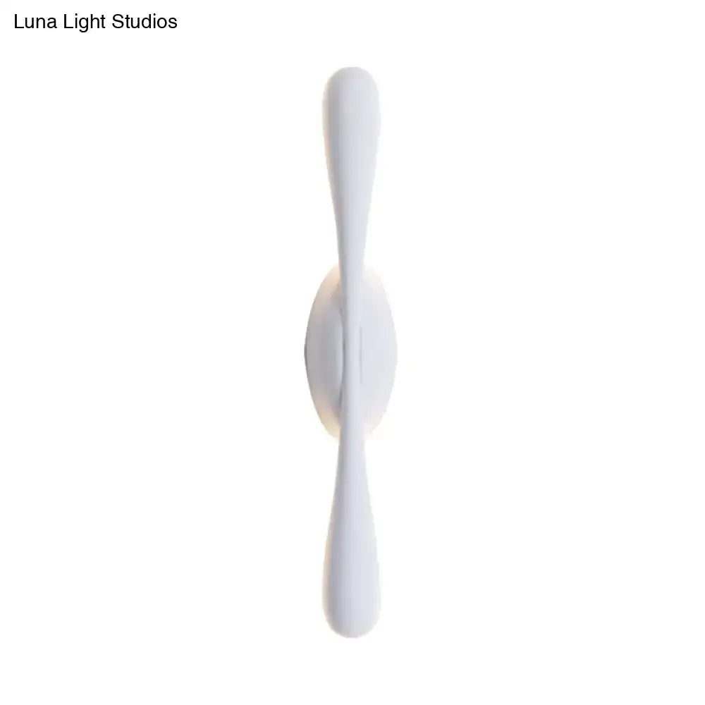 Minimalist white linear wall sconce lighting for living room