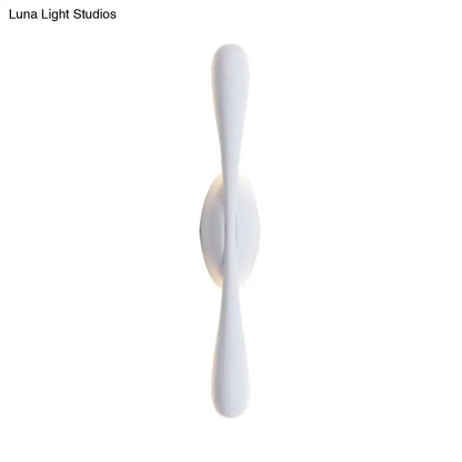 Minimalist white linear wall sconce lighting for living room