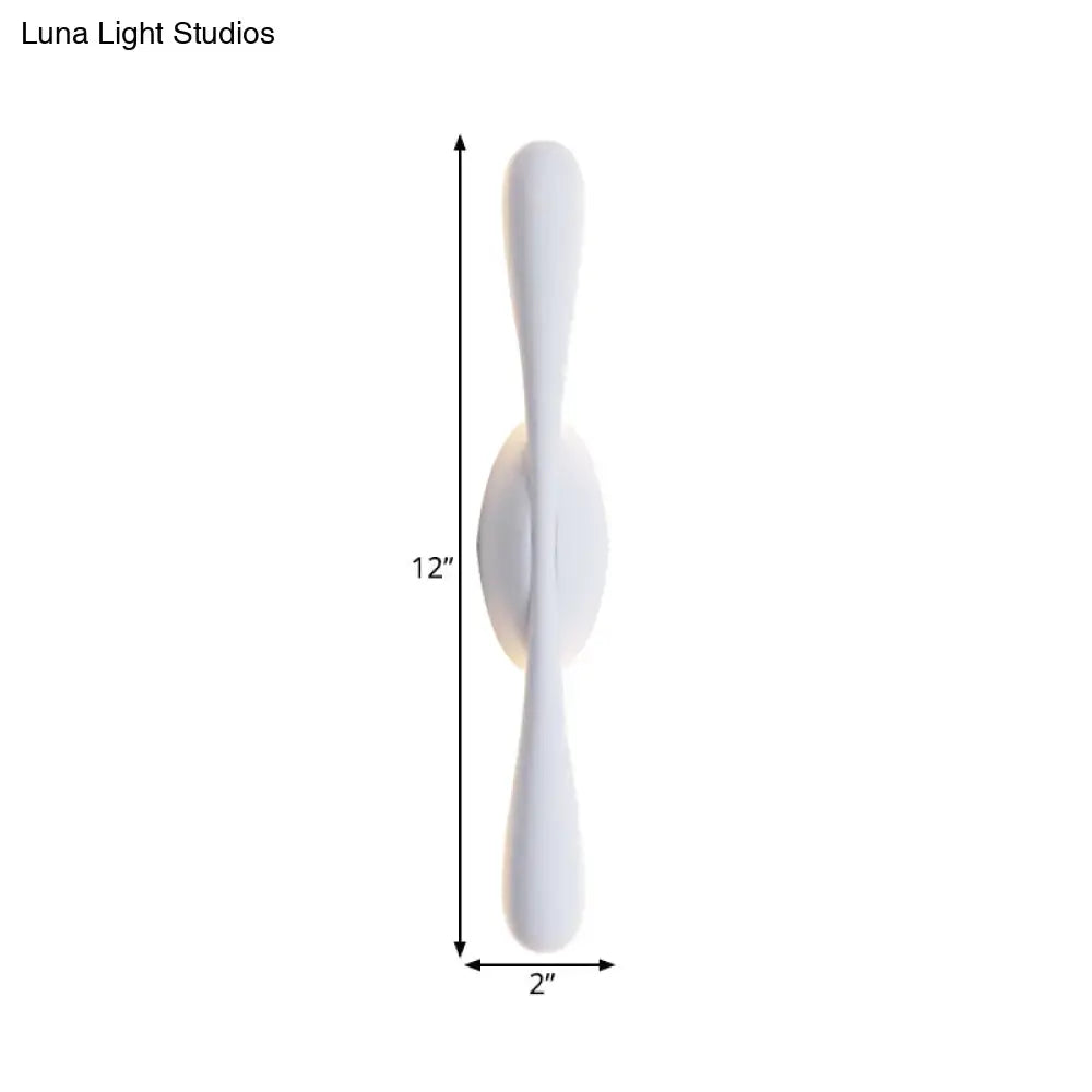 Minimalist white linear wall sconce lighting for living room