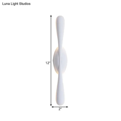 Minimalist white linear wall sconce lighting for living room