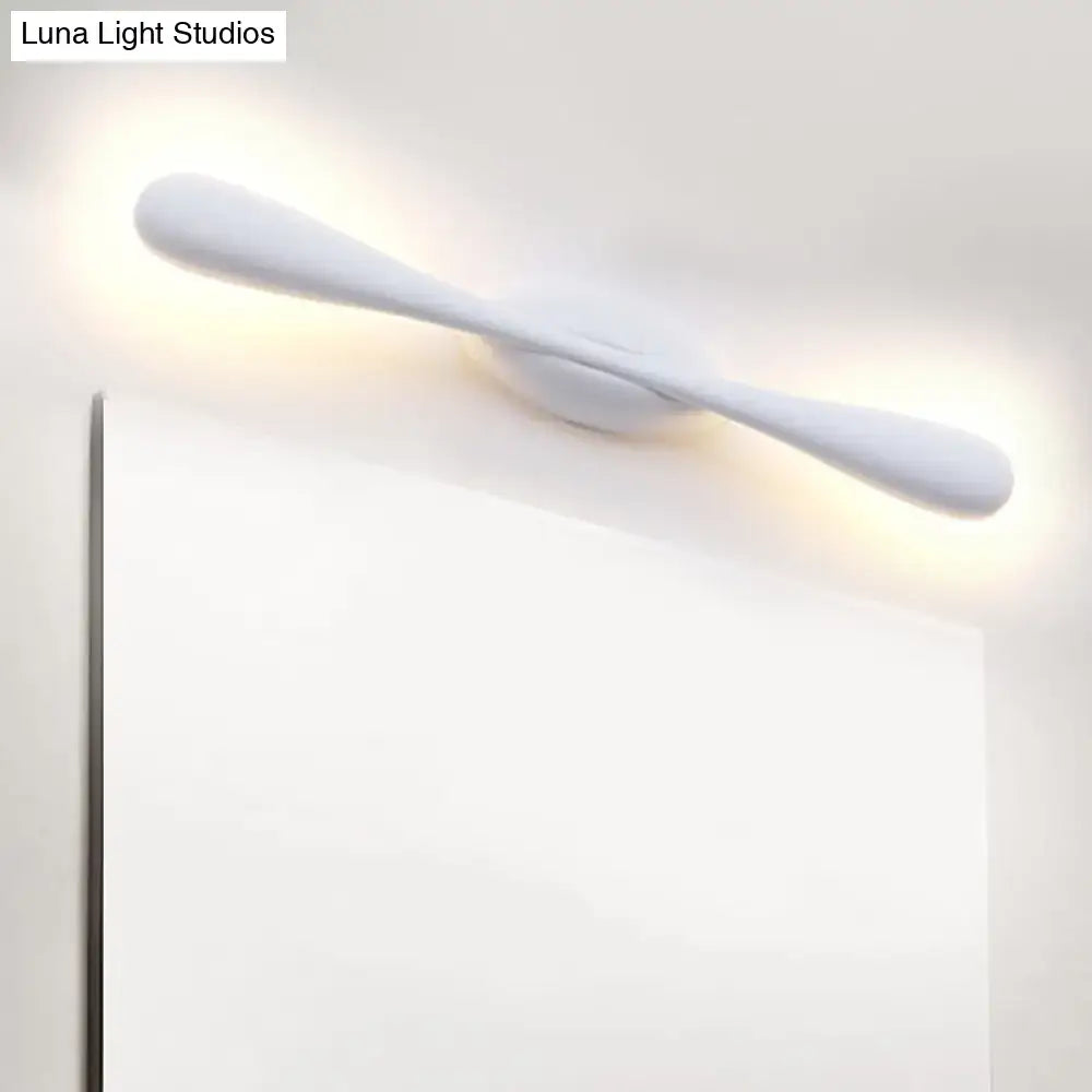 Minimalist white linear wall sconce lighting for living room