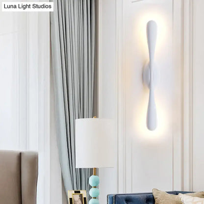 Minimalist white linear wall sconce lighting for living room
