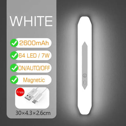 Minimalist white motion sensor night light bedroom usb rechargeable