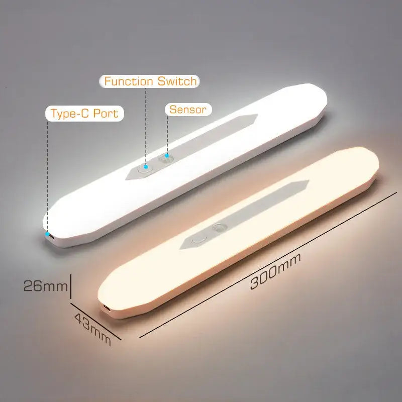 Minimalist white motion sensor night light bedroom usb rechargeable