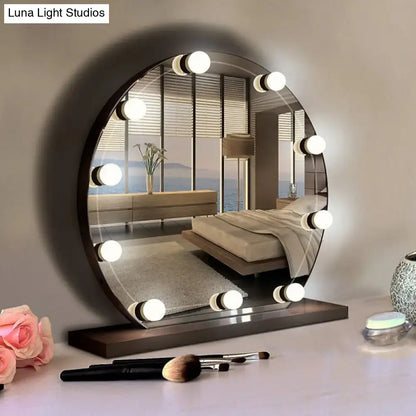Minimalist white oval led vanity strip mirror dressing room lighting