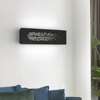Minimalist white patterned metal wall lamp for bedroom up and down light