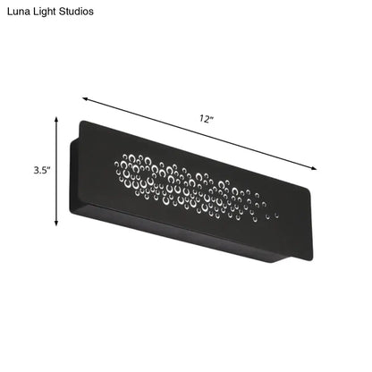 Minimalist white patterned metal wall lamp for bedroom up and down light