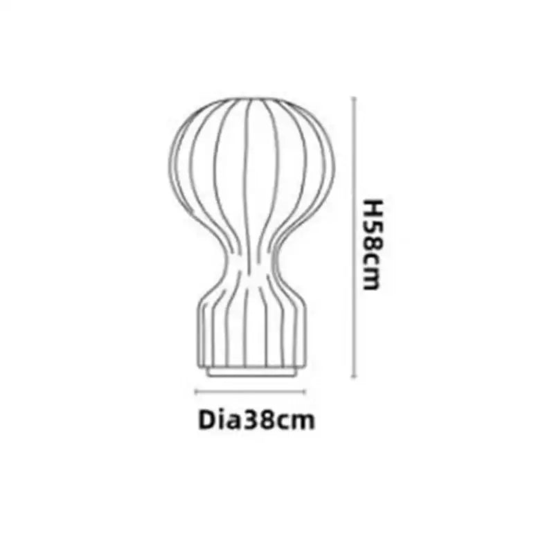 Minimalist white ribbed cocoon silk table lamp for bedroom