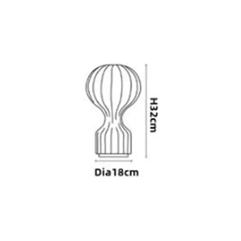Minimalist white ribbed cocoon silk table lamp for bedroom