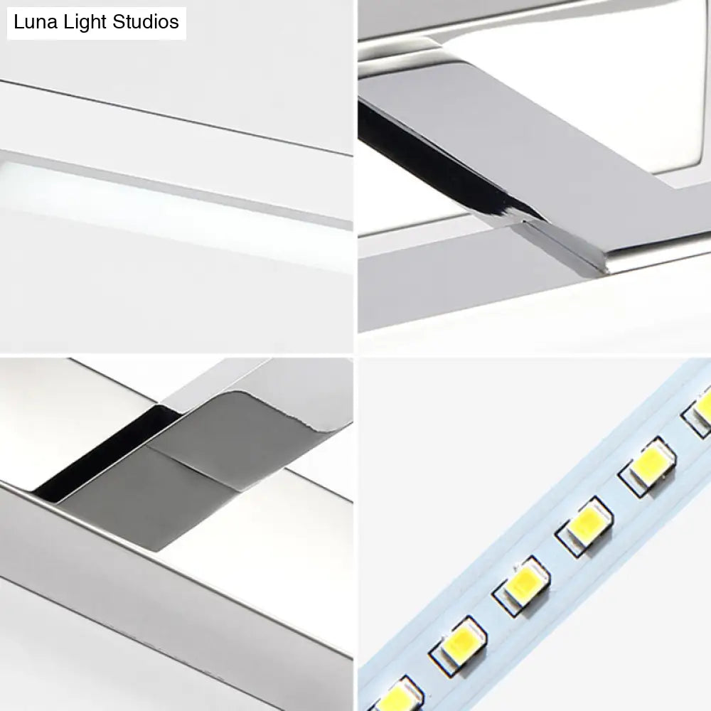 DecorBites™ Minimalist White Rod Acrylic LED Wall Lamp - Bathroom Vanity Light