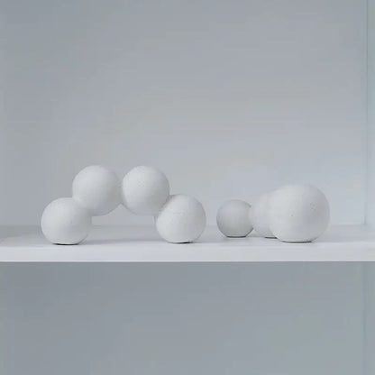 Minimalist white speckled geometric ceramic handicraft living room sphere