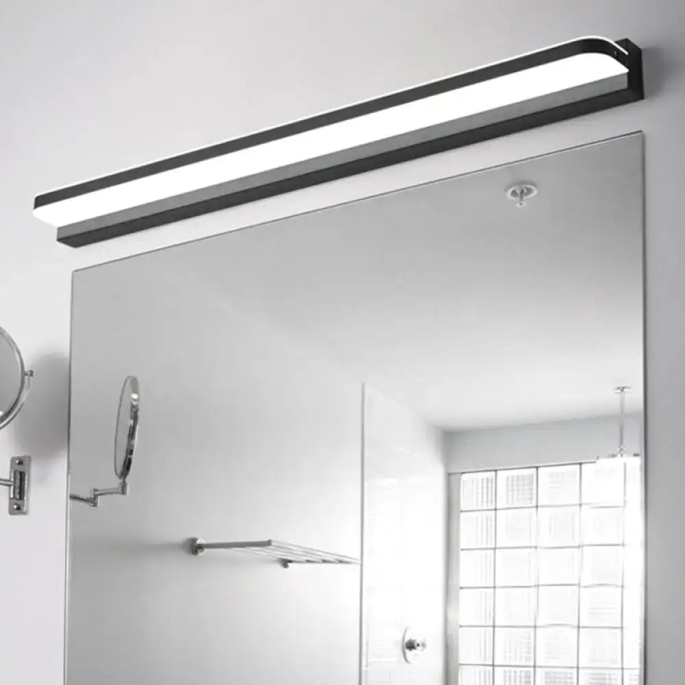 Minimalist white stainless steel led wall light bathroom fixture