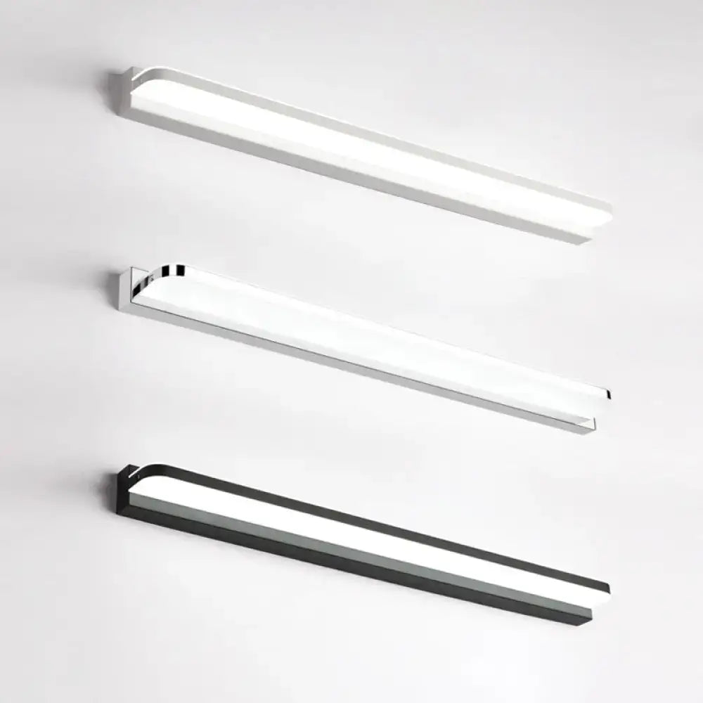 Minimalist white stainless steel led wall light bathroom fixture