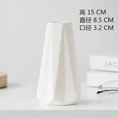 Minimalist white & terracotta decorbites ceramic vase dining room decor