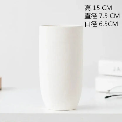 Minimalist white & terracotta decorbites ceramic vase dining room decor
