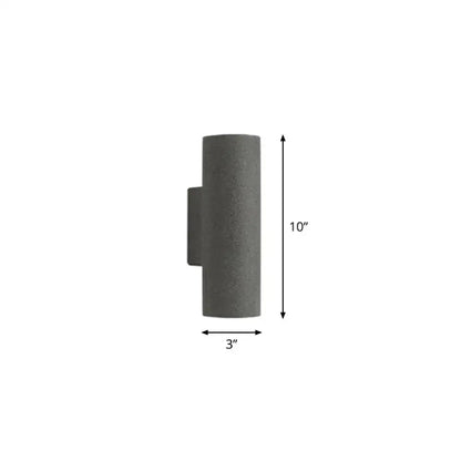 Minimalist white terrazzo stair wall sconce with compact fixture height