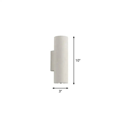 Minimalist white terrazzo stair wall sconce with compact fixture height