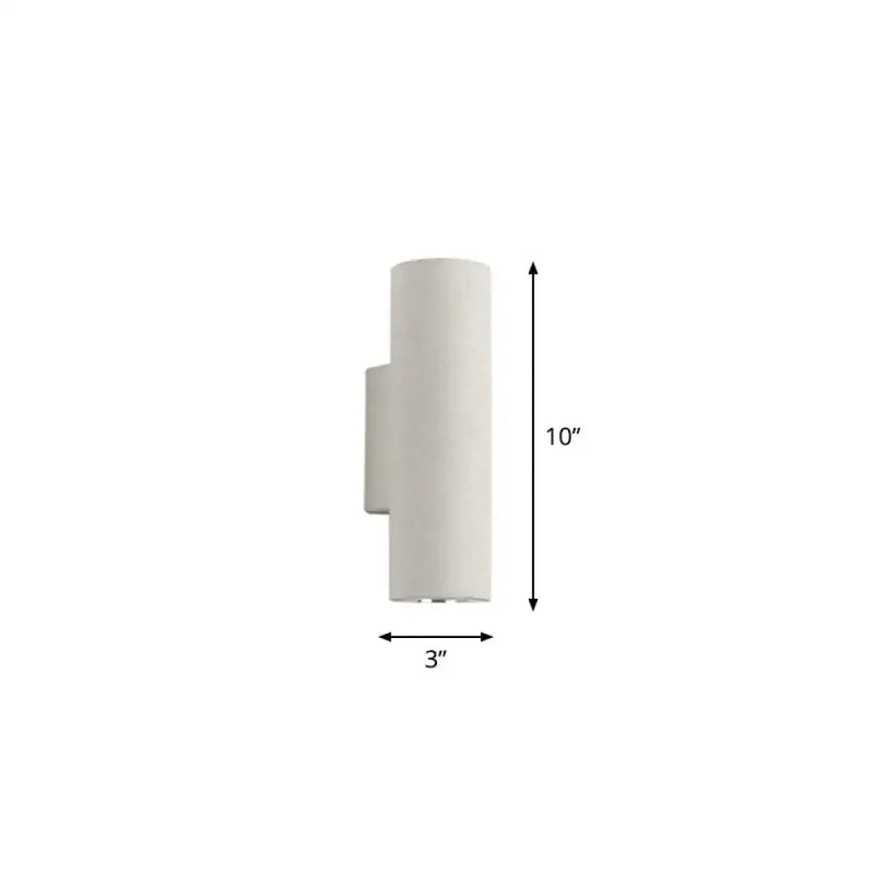 Minimalist white terrazzo stair wall sconce with compact fixture height