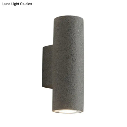 Minimalist white terrazzo stair wall sconce with compact fixture height