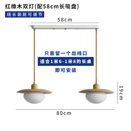 Minimalist wood and brass pendant lights dining room cream wind